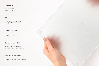 Tábua de vidro Retangular semitransparente