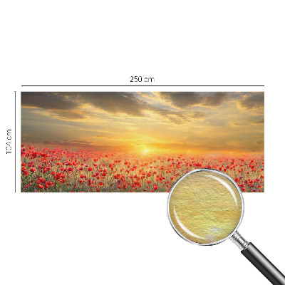 Papel de parede fotográfico Campo de papoulas