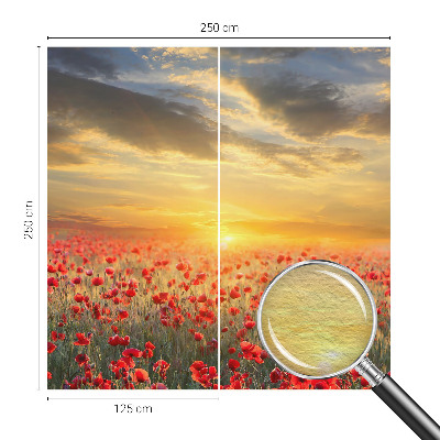 Papel de parede fotográfico Campo de papoulas