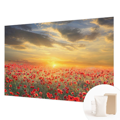 Papel de parede fotográfico Campo de papoulas