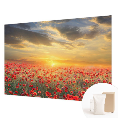 Papel de parede fotográfico Campo de papoulas