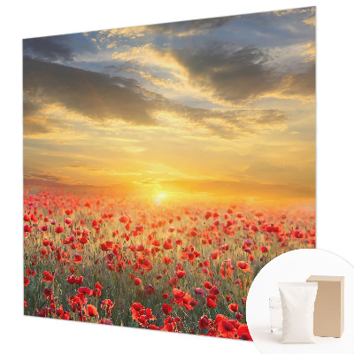 Papel de parede fotográfico Campo de papoulas