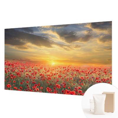 Papel de parede fotográfico Campo de papoulas