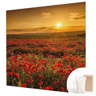 Papel de parede fotográfico Campo de papoulas