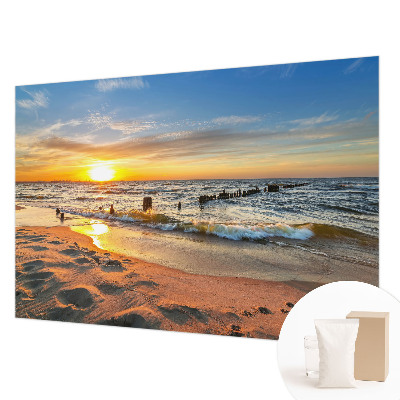Papel de parede para sala Pôr do sol na praia