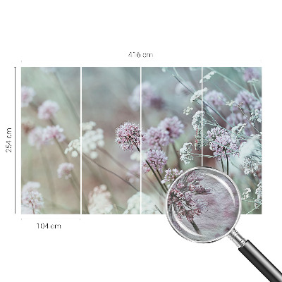Mural de fotos na parede Flores silvestres