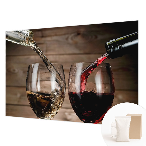 Mural de fotos na parede Taças de vinho