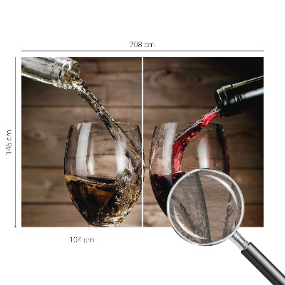 Mural de fotos na parede Taças de vinho