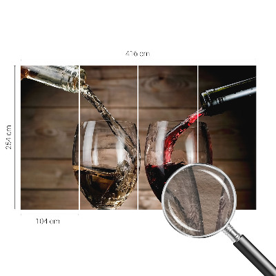 Mural de fotos na parede Taças de vinho