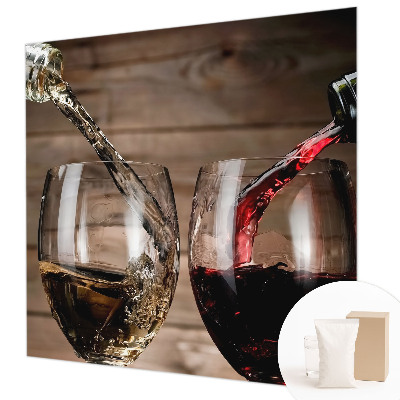 Mural de fotos na parede Taças de vinho