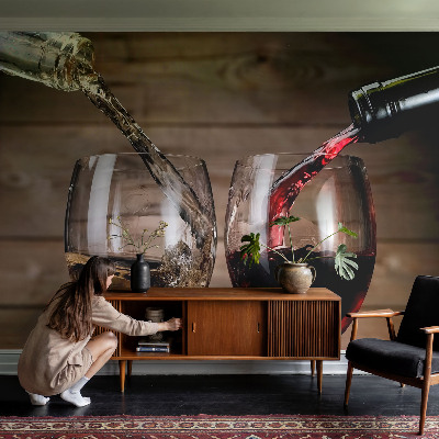 Mural de fotos na parede Taças de vinho