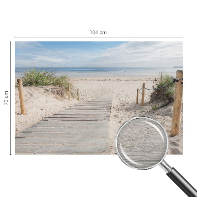 Mural de fotos na parede Passarela de madeira