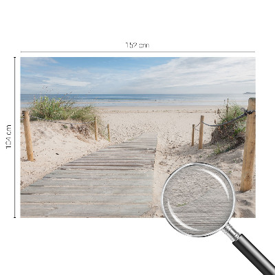 Mural de fotos na parede Passarela de madeira