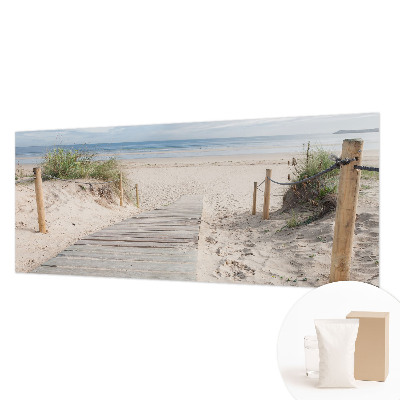 Mural de fotos na parede Passarela de madeira