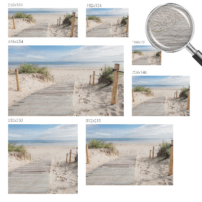 Mural de fotos na parede Passarela de madeira