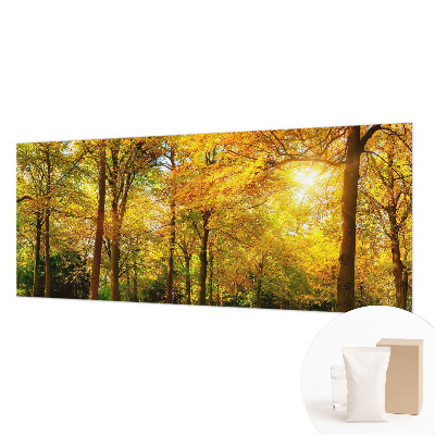 Papel de parede para sala Folhas douradas