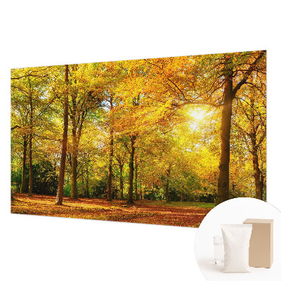 Papel de parede para sala Folhas douradas