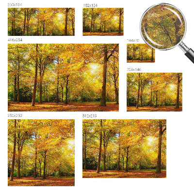 Papel de parede para sala Folhas douradas