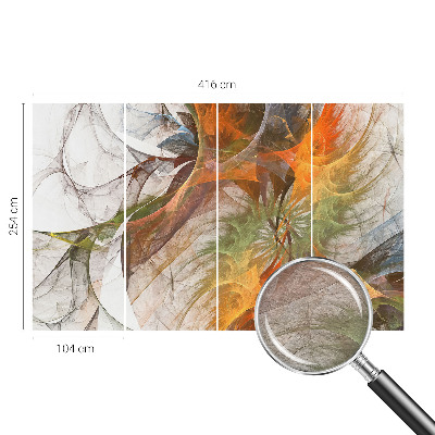 Mural de fotos na parede caleidoscópio abstrato