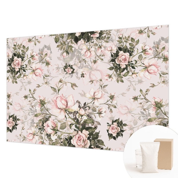 Papel de parede para sala Estampa floral
