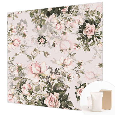 Papel de parede para sala Estampa floral