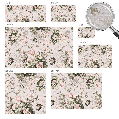 Papel de parede para sala Estampa floral