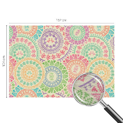 Papel de parede decorativo mandalas coloridas