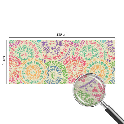 Papel de parede decorativo mandalas coloridas