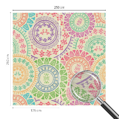 Papel de parede decorativo mandalas coloridas