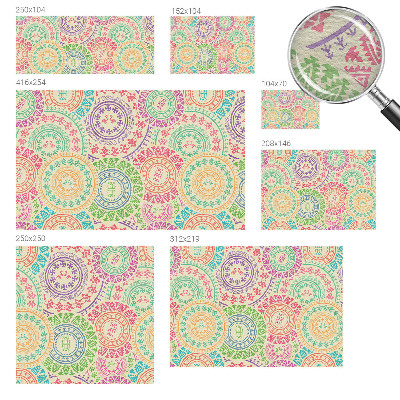 Papel de parede decorativo mandalas coloridas
