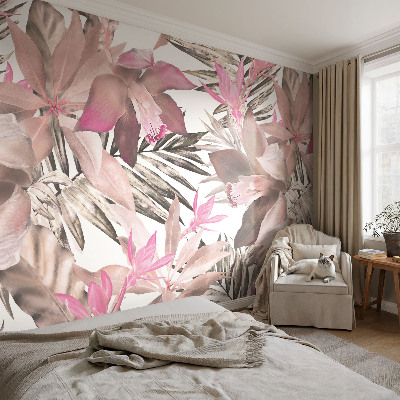 Papel de parede para quarto Flores exóticas
