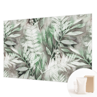 Papel de parede decorativo Folhas em aquarela