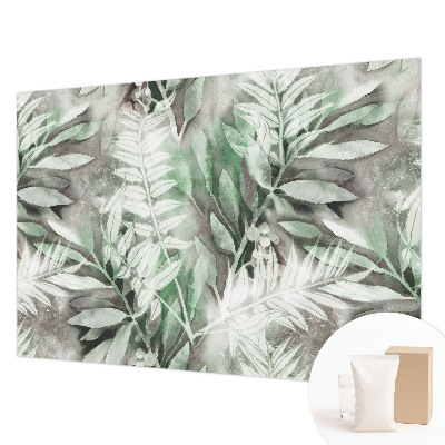 Papel de parede decorativo Folhas em aquarela