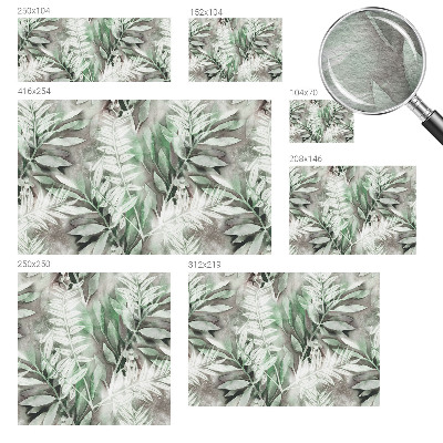 Papel de parede decorativo Folhas em aquarela