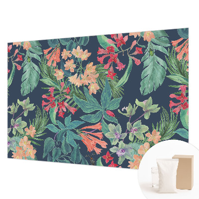 Papel de parede para sala Flores tropicais