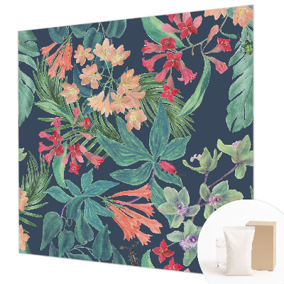 Papel de parede para sala Flores tropicais