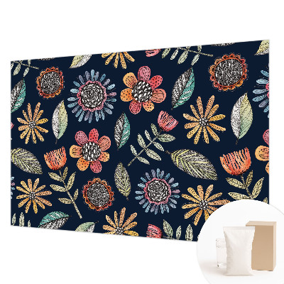 Papel de parede Mosaico floral