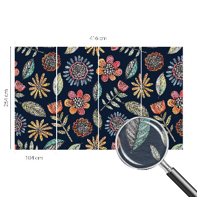 Papel de parede Mosaico floral