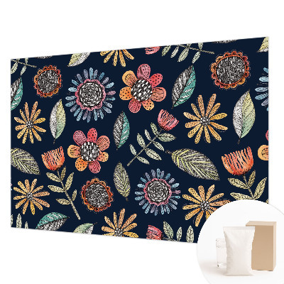 Papel de parede Mosaico floral
