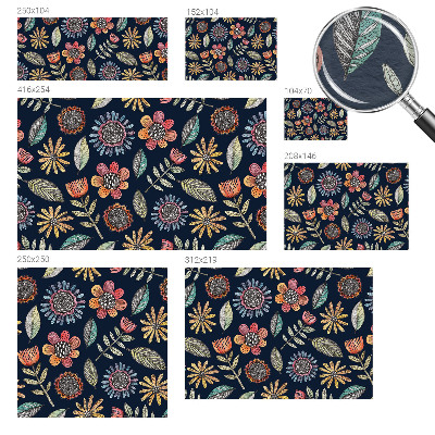 Papel de parede Mosaico floral