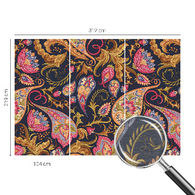 Papel de parede fotográfico Paisley colorido