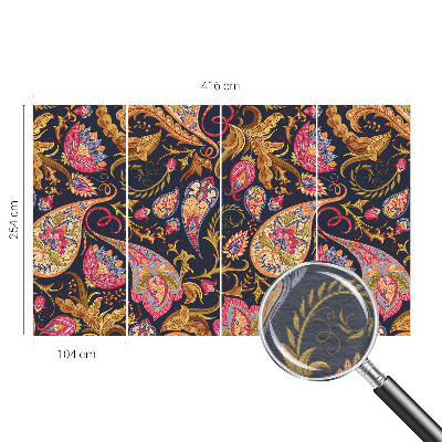 Papel de parede fotográfico Paisley colorido