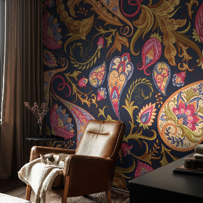 Papel de parede fotográfico Paisley colorido