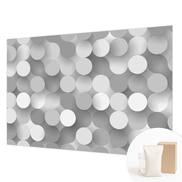 Papel de parede para sala Círculos cinzentos