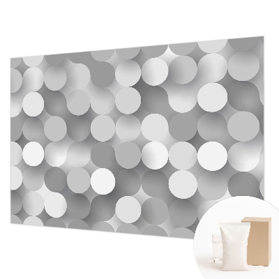 Papel de parede para sala Círculos cinzentos
