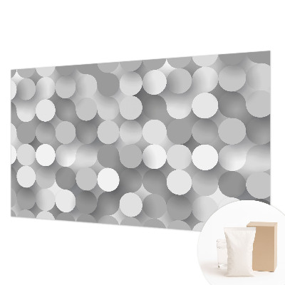 Papel de parede para sala Círculos cinzentos