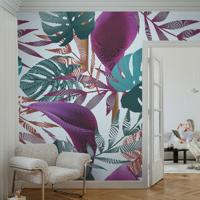 Papel de parede decorativo Composição tropical