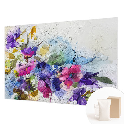 Papel de parede para quarto Flores abstratas