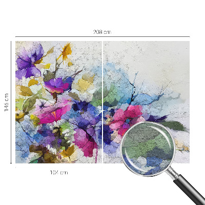 Papel de parede para quarto Flores abstratas