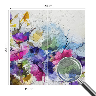 Papel de parede para quarto Flores abstratas
